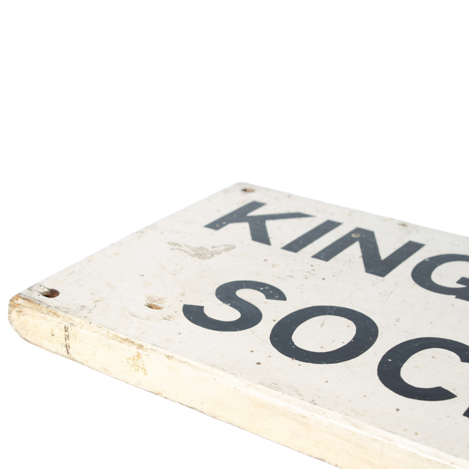 Vintage Wooden Sign King’s College Social Club | Original British School Sign