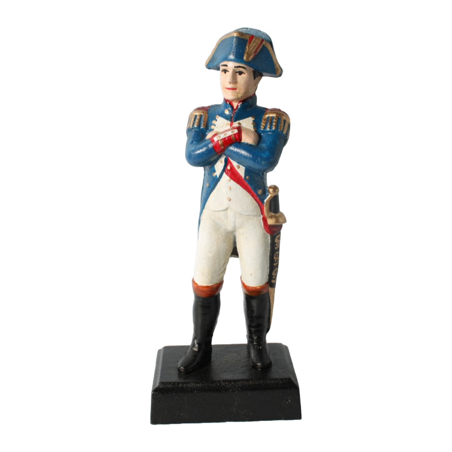 Cast Iron Napoleon Bonaparte Statue, Detailed French Historical Figure, 28 cm