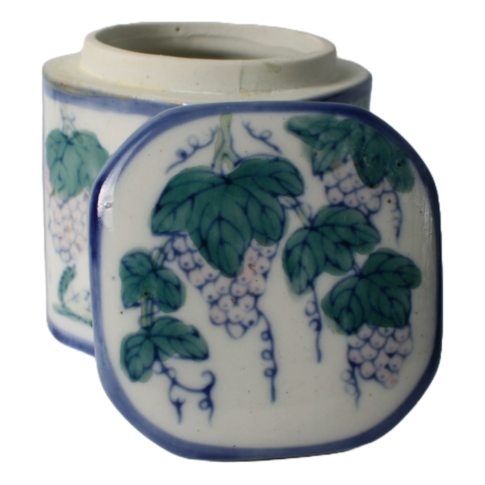 Set of 3 Porcelain Jars with Traditional Chinese Decoration, 20th Century