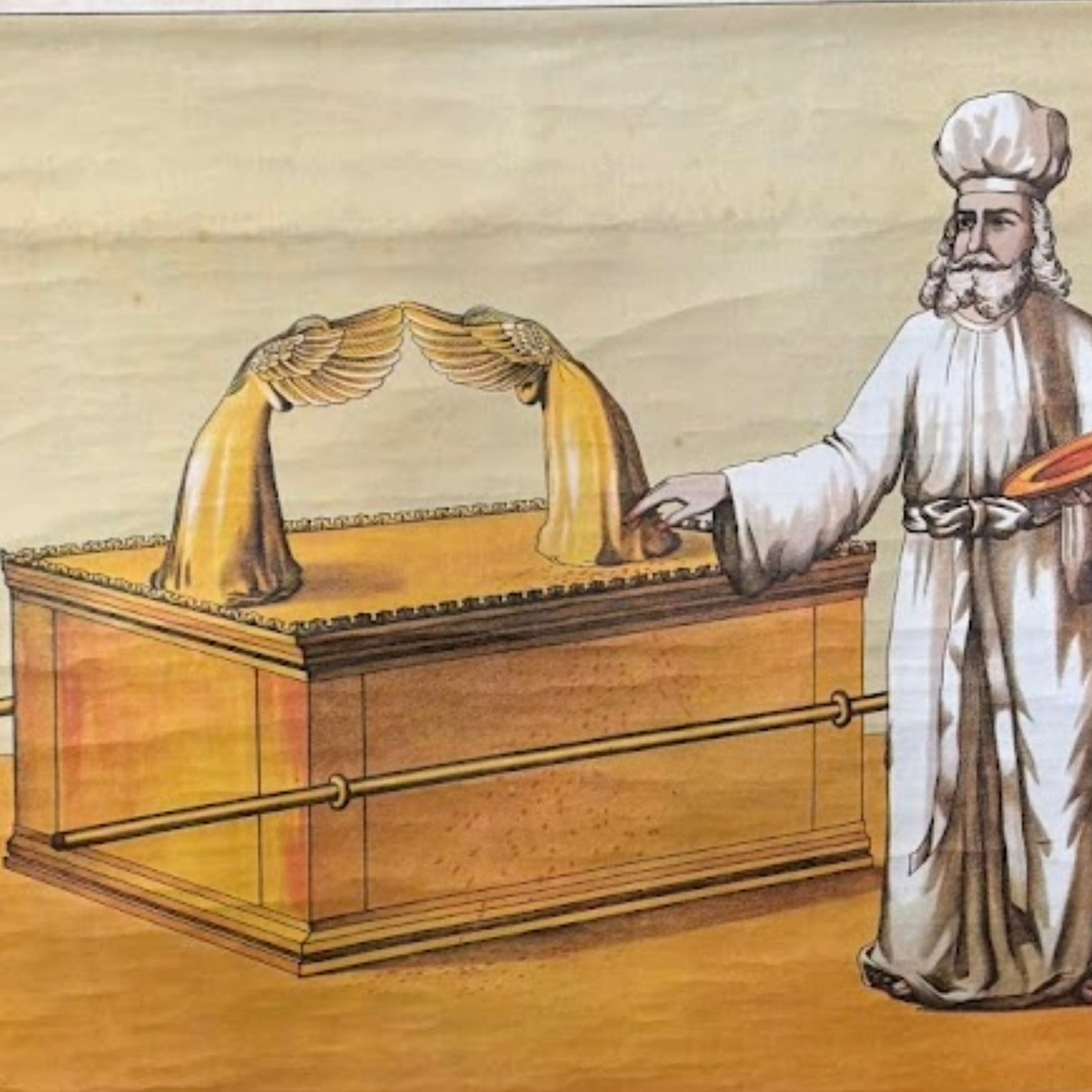 Antique School Chart “High Priest and Ark of the Covenant”