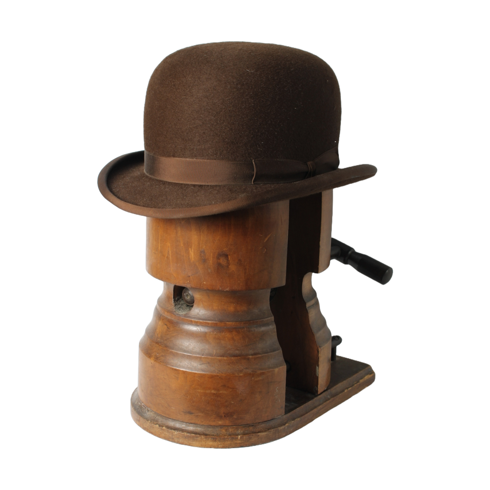 Antique Brown Bowler Hat (Size 60) and Hat Stretcher – Wegener & Allie Maillard
