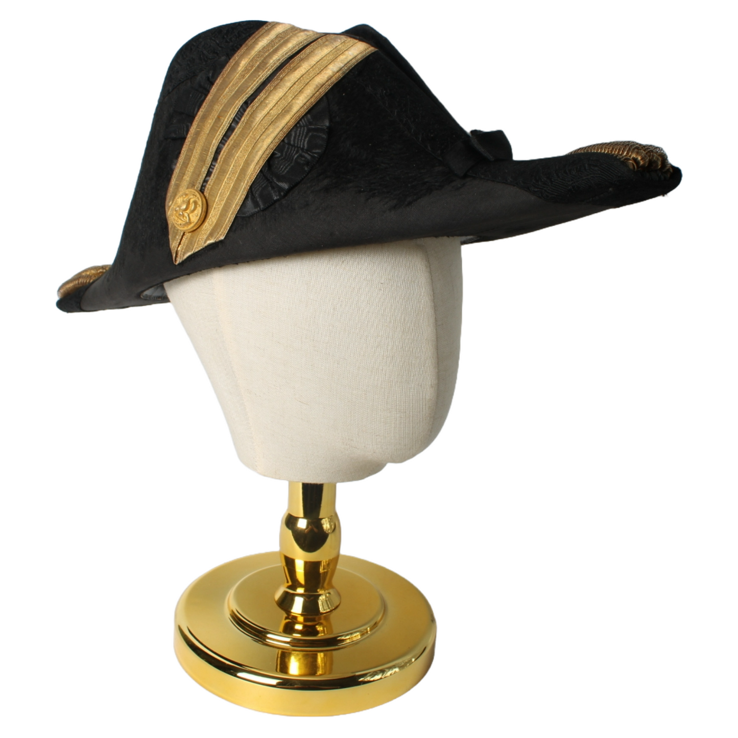Antique Bicorne Hat and Epaulettes – US Navy Late 19th Century – Museum-Quality