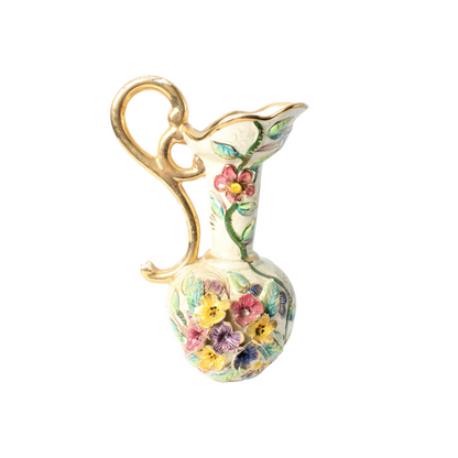 Hand-Painted Belgian Decorative Pitcher – Hubert Bequet Ceramic Art