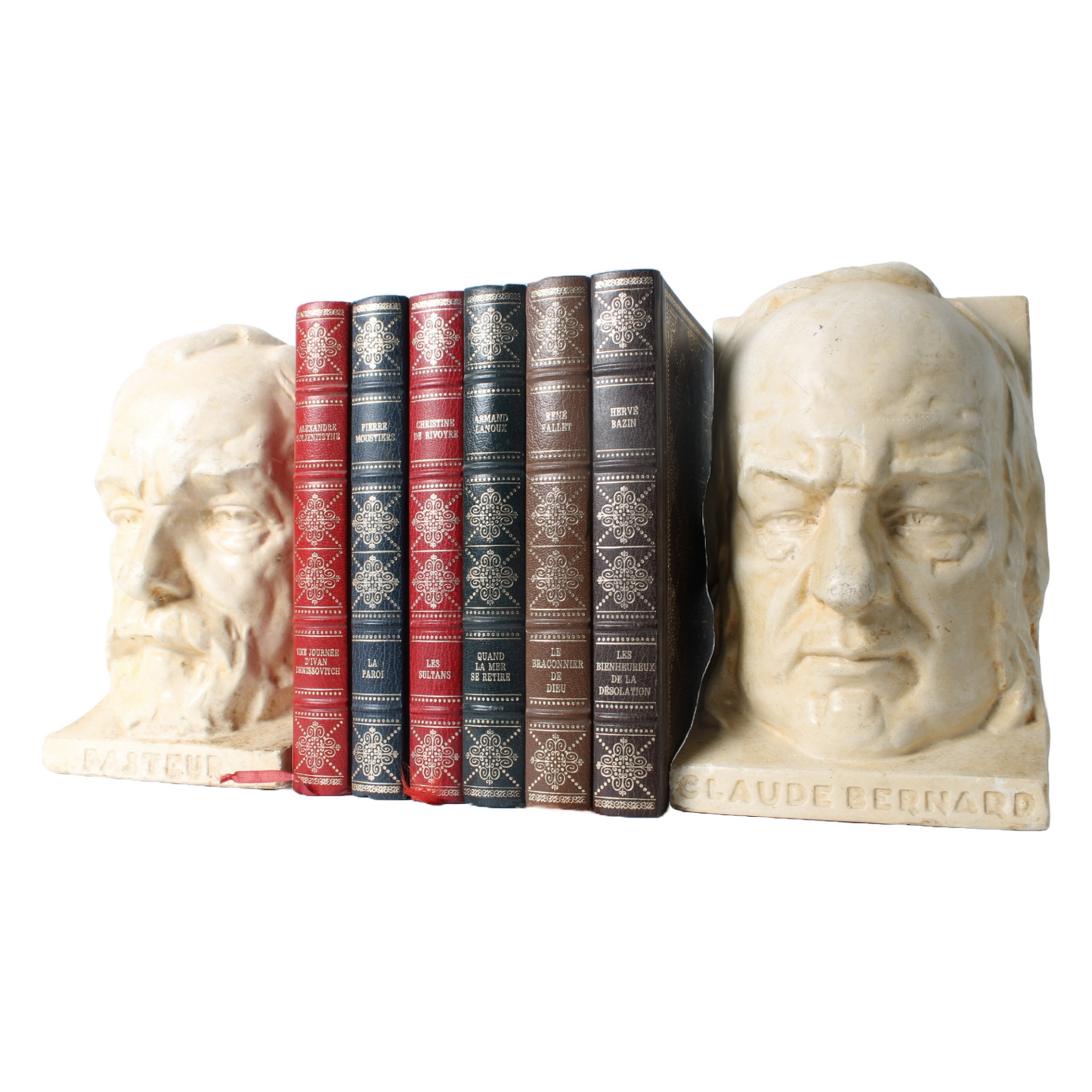 Luxury French Literary Collection in Faux Leather - Solzhenitsyn, Lanoux, Bazin,