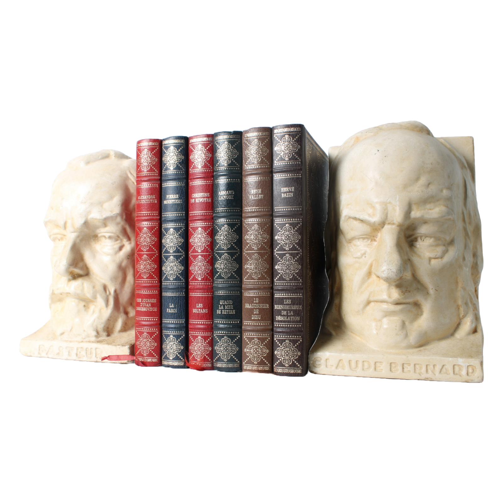 Luxury French Literary Collection in Faux Leather - Solzhenitsyn, Lanoux, Bazin,