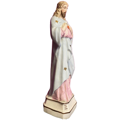 Vtg Jesus Sacred Heart Ceramic/Porcelain