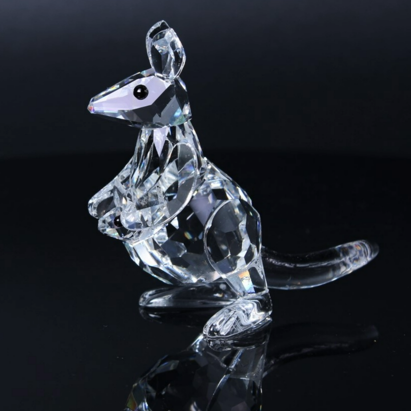 Swarovski Crystal Mother Kangaroo with Baby Joey