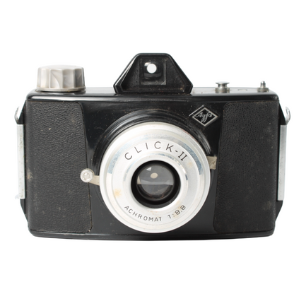 Vintage Camera – Agfa Click II with Original Leather Case (ca. 1958–1962)