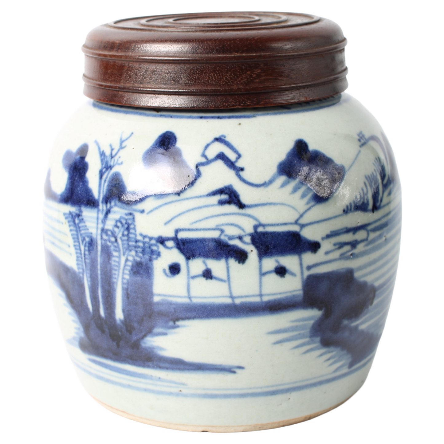 Chinese Porcelain Moon Vase (Bianhu) with Dragon Decoration – 20th Century
