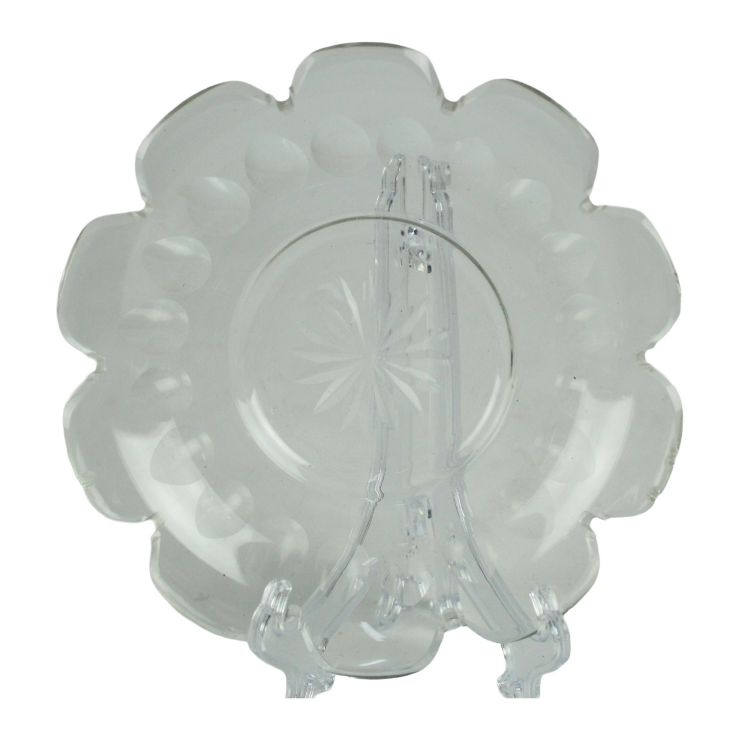 Set of 3 Pressed Glass Butter Dishes with Lids – European Vintage (ca. 1920–1950)