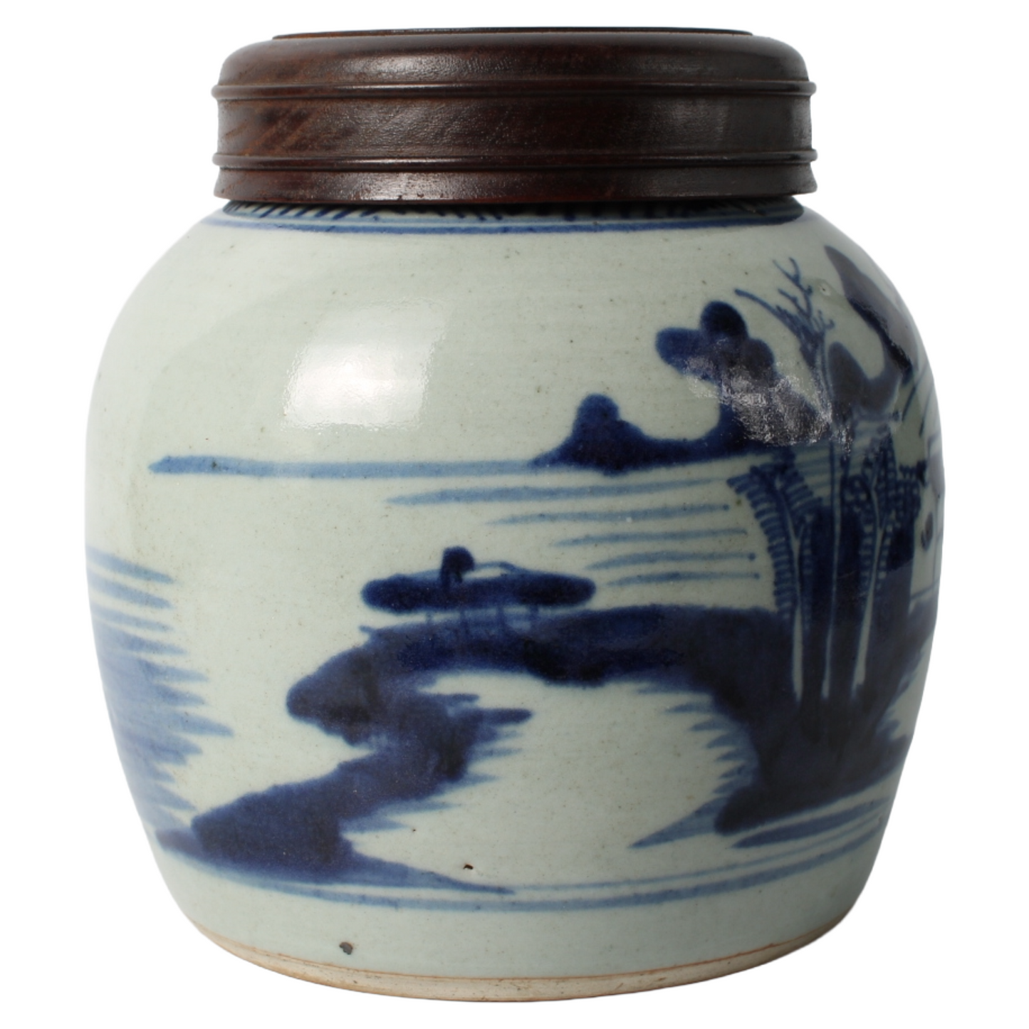 Chinese Porcelain Moon Vase (Bianhu) with Dragon Decoration – 20th Century
