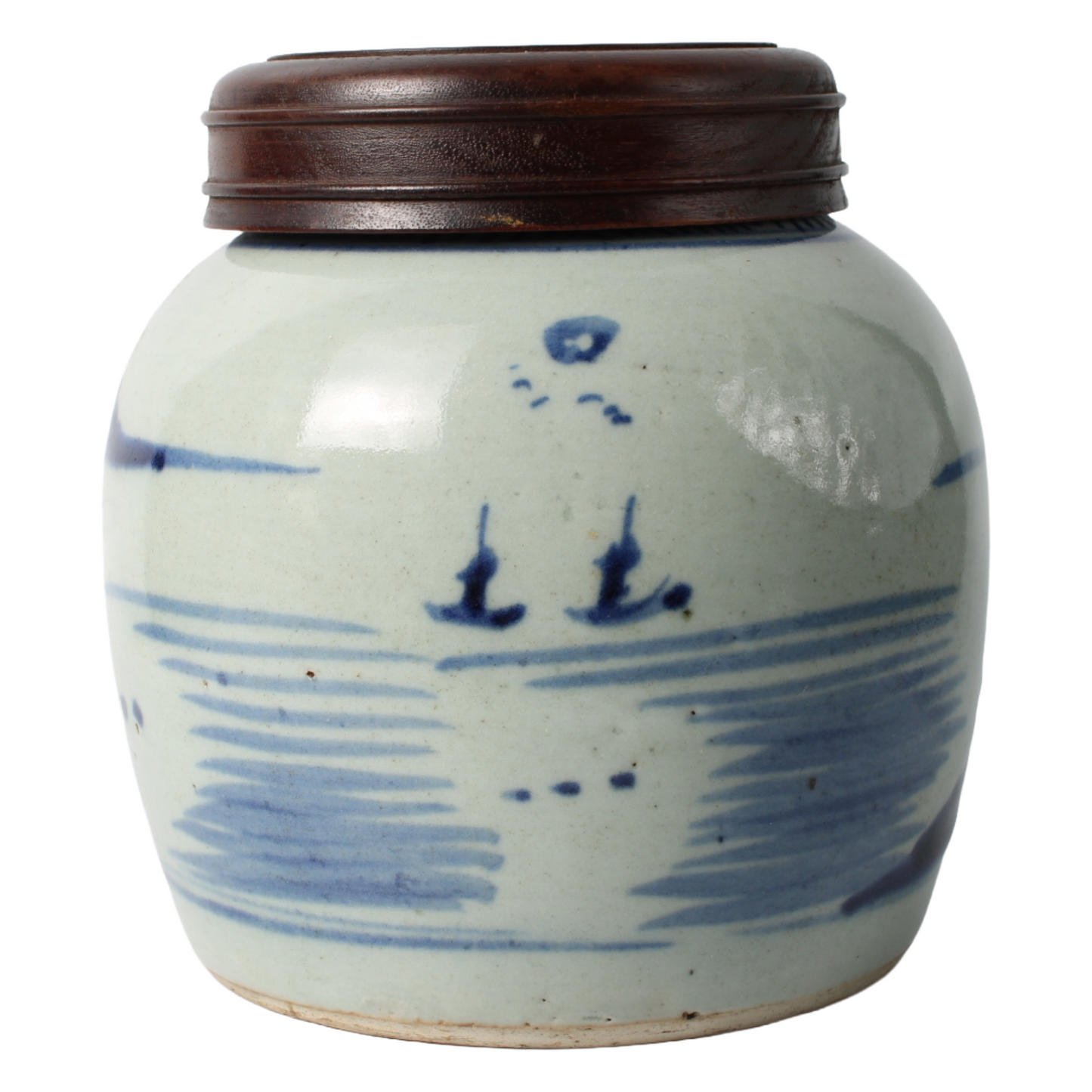 Chinese Porcelain Moon Vase (Bianhu) with Dragon Decoration – 20th Century