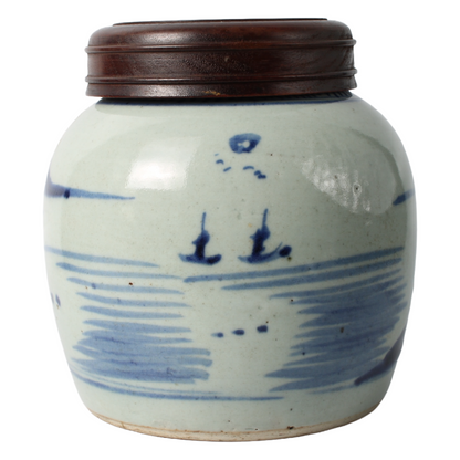Chinese Porcelain Moon Vase (Bianhu) with Dragon Decoration – 20th Century