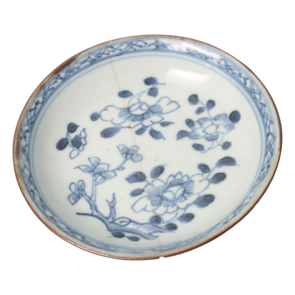 Antique Chinese Blue and White Porcelain Dish – 18th Century (Qing Dynasty)