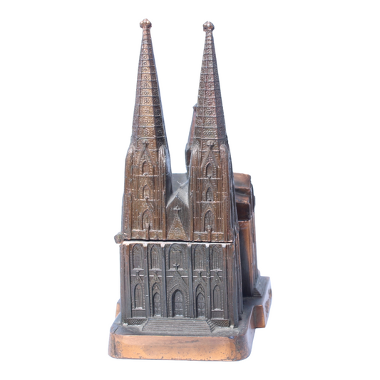 Miniature Cologne Cathedral – Metal Decorative Box (circa 1900–1930)
