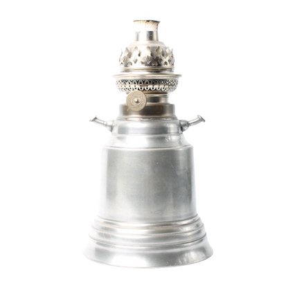Vintage Petroleum Lamp – Table Model in Silver-Plated Metal (circa 1950–1970)