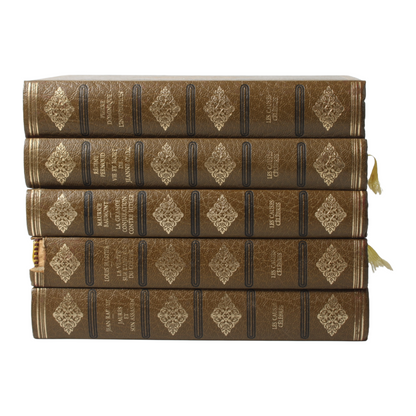 Luxe Frans bibliofiel boekenensemble in uniforme band (ca. 1880–1900)