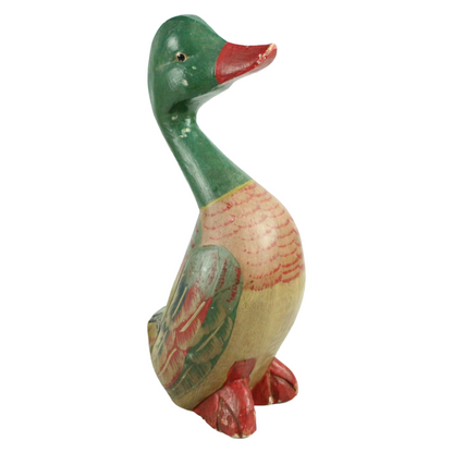 Hand-Carved Wooden Duck – Folk Art / Decoy Style (ca. 1920–1950)