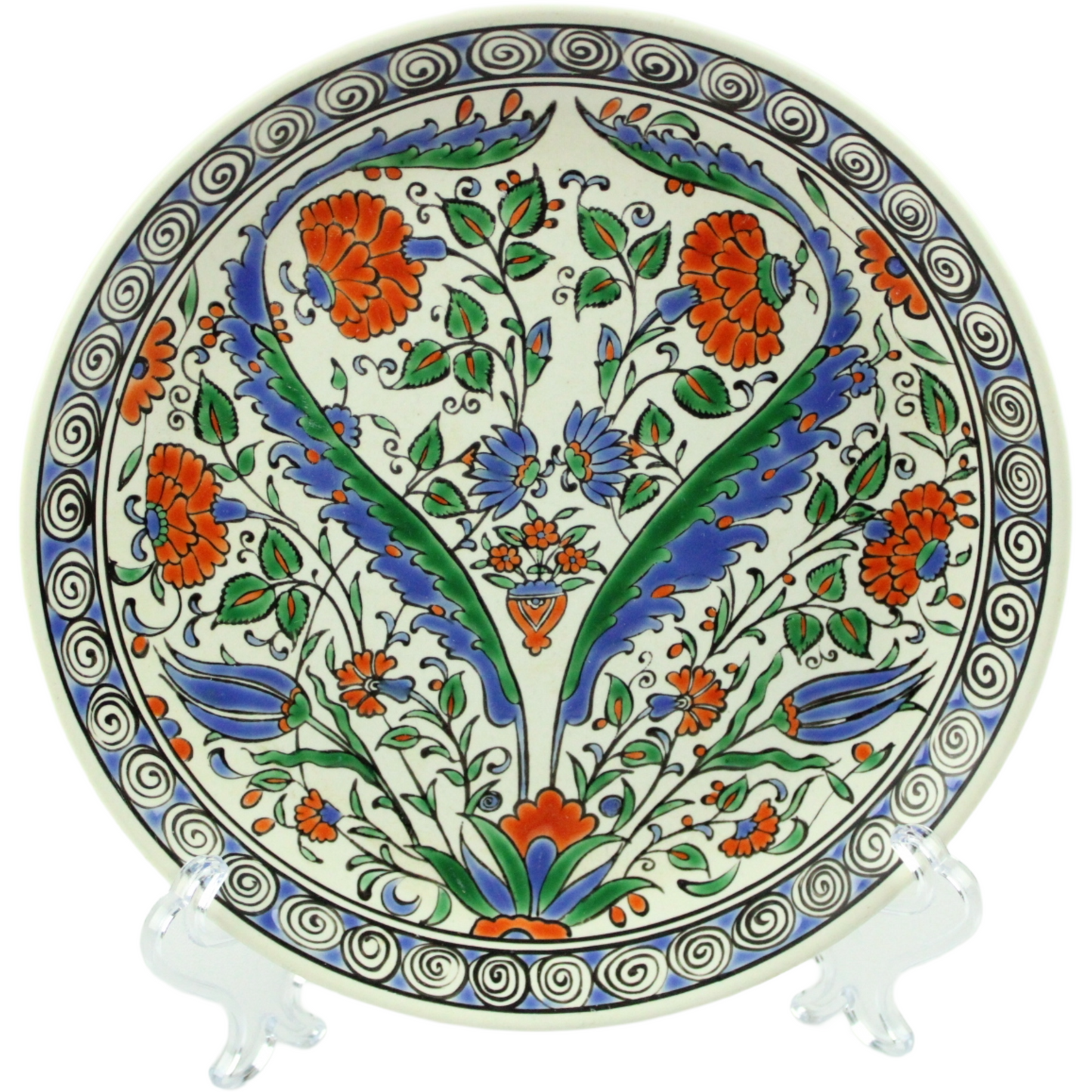 Greek Decorative Wall Plate – Lindos Keramik, Rhodes (ca. 1970–1990)