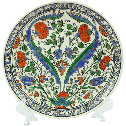 Greek Decorative Wall Plate – Lindos Keramik, Rhodes (ca. 1970–1990)