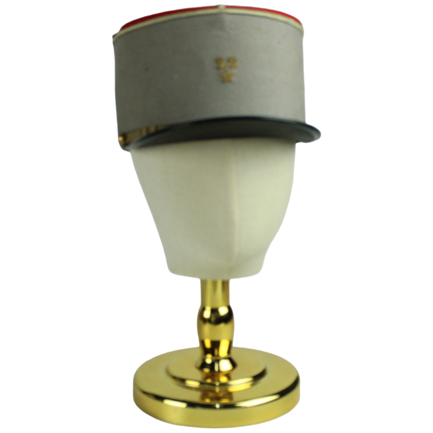 Vintage French Military Kepi - Grey Body with Red Top (ca. 1950-1980)