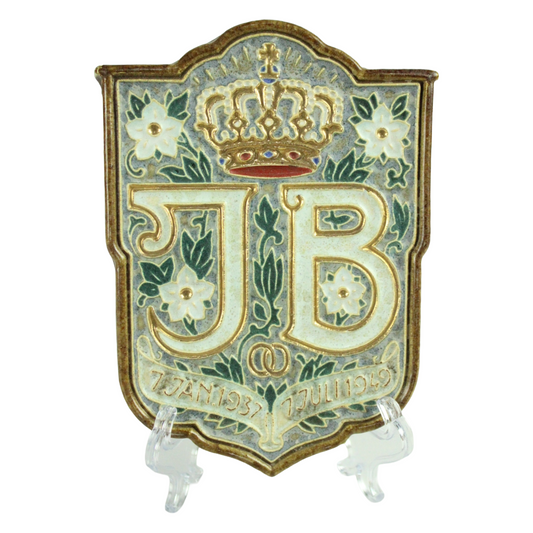 Set of 3 Delft Wall Plaques – Dutch Royal Family Commemorative (ca. 1948–1950s)