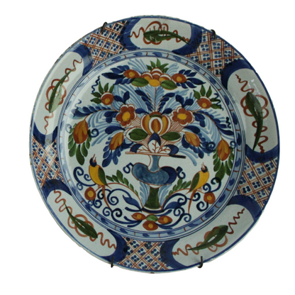 Set of 2 Hand-Painted Decorative Plates – Dutch Imari Style (ca. 1920–1960)