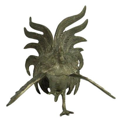 Pair of Mid-Century Bronze / Brass Rooster Sculptures – Standing & Dynamic Model (c. 1950–1975)