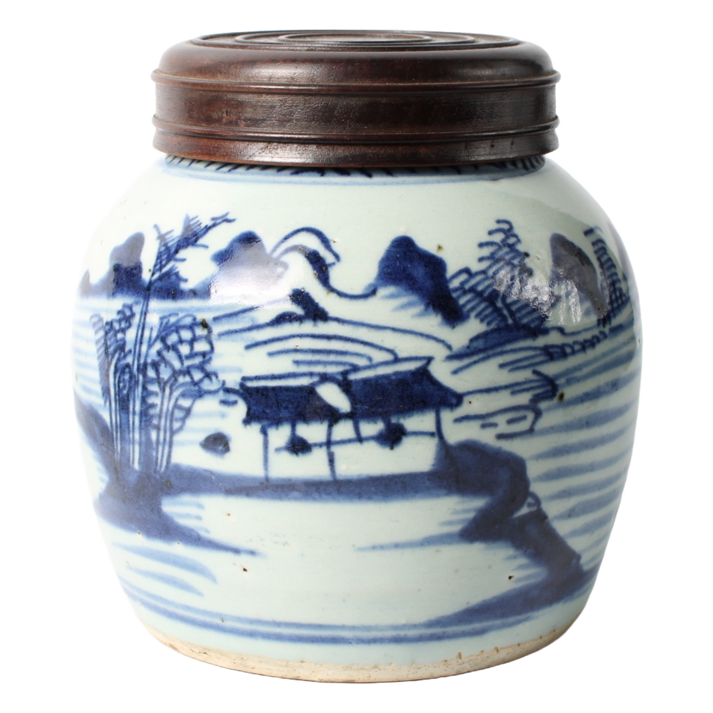 Chinese Porcelain Moon Vase (Bianhu) with Dragon Decoration – 20th Century