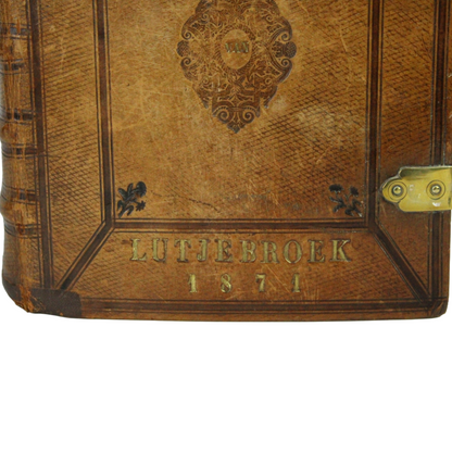 Antique Dutch Church Bible / Church Register – “Kerk Lutjebroek 1874”