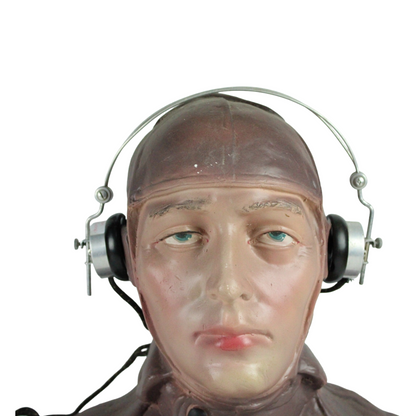 Vintage Head Display with Headphones – “J. Deal” Demonstration Model (ca. 1930–1960)