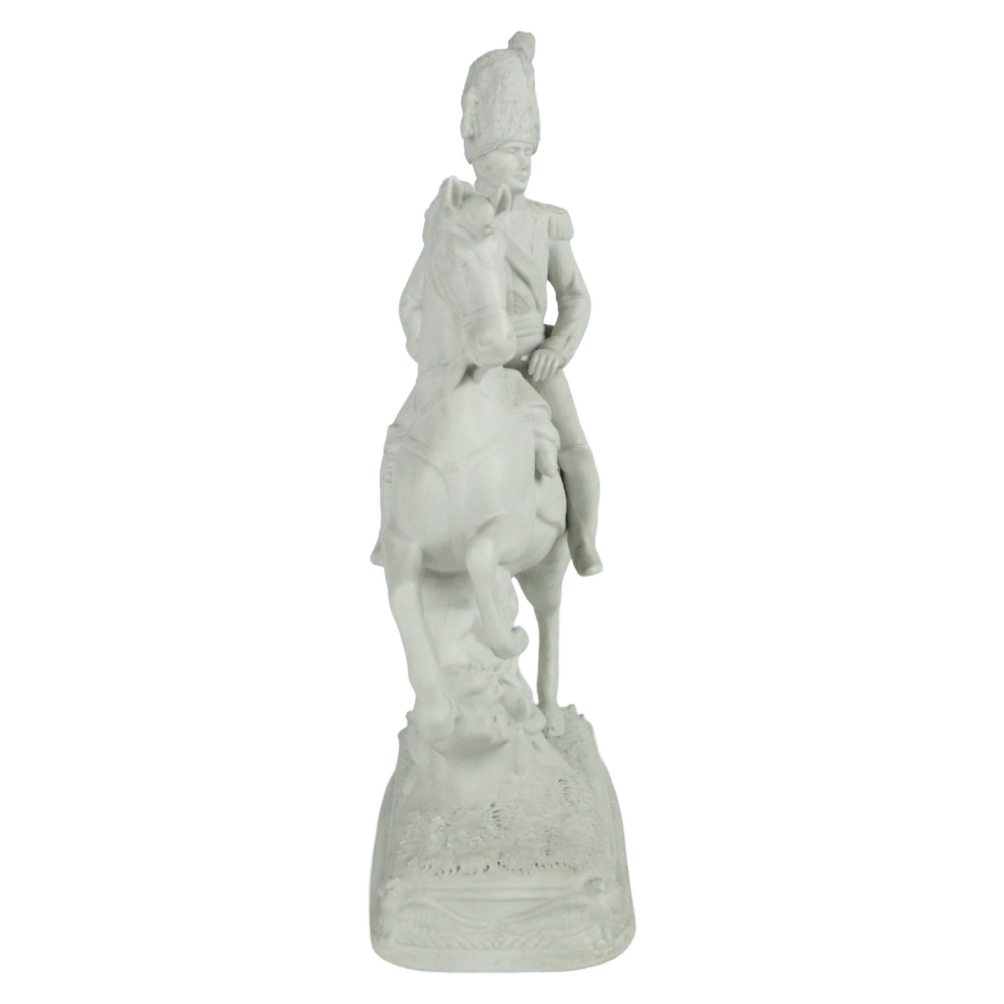 Antique Porcelain Equestrian Figure “Dorsenne” – Napoleonic Officer on Horseback (c. 1880–1930)