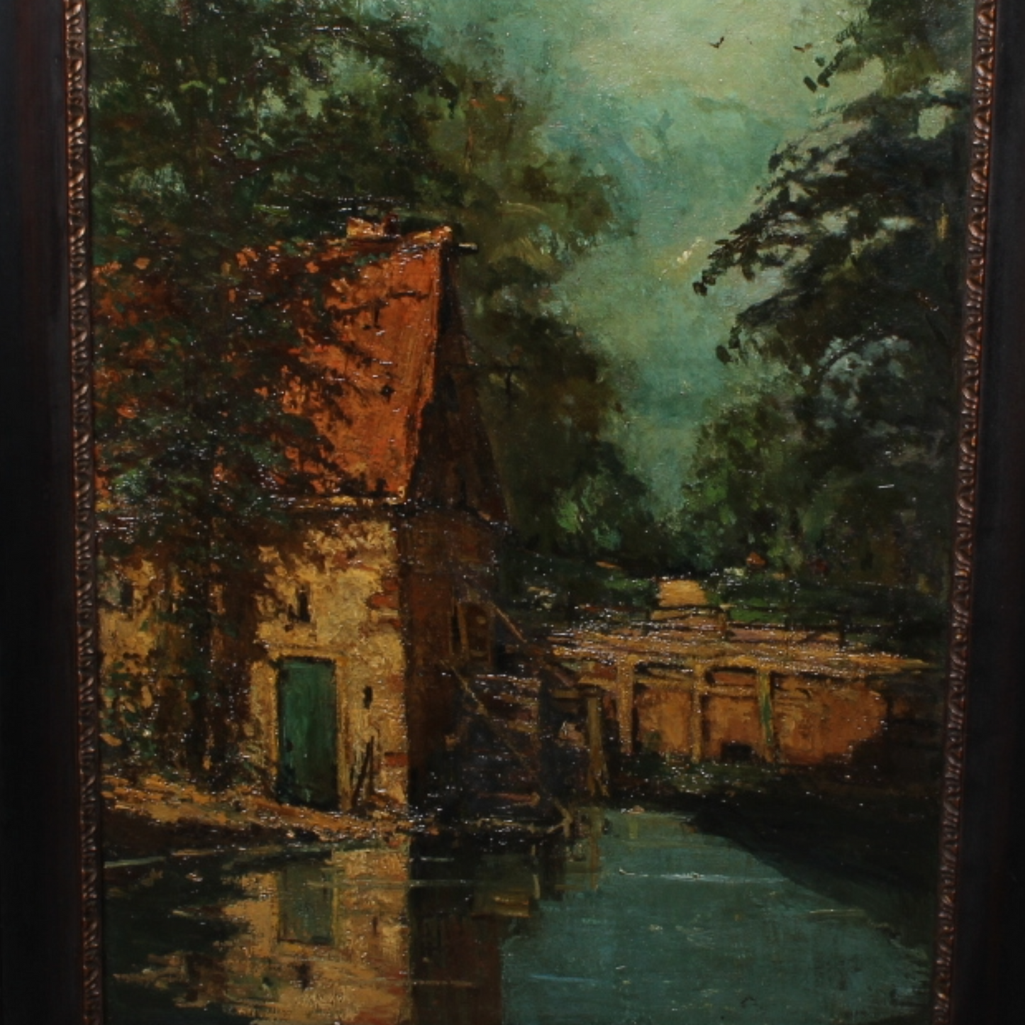 Early 20th Century Dutch Landscape Oil Painting, Dated 1911