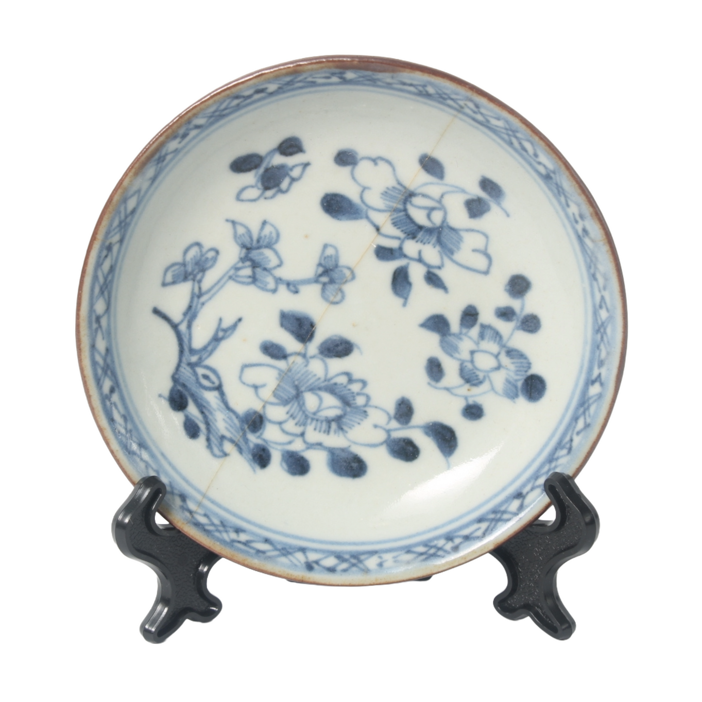 Antique Chinese Blue and White Porcelain Dish – 18th Century (Qing Dynasty)