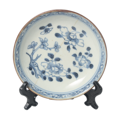 Antique Chinese Blue and White Porcelain Dish – 18th Century (Qing Dynasty)