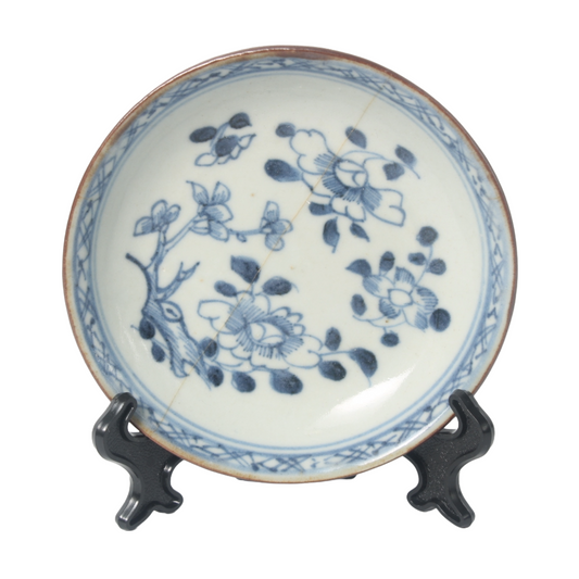 Antique Chinese Blue and White Porcelain Dish – 18th Century (Qing Dynasty)