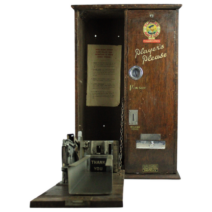 Antique Wall-Mounted Cigarette Vending Machine – Player’s Navy Cut (Double Model) (ca. 1920–1940)