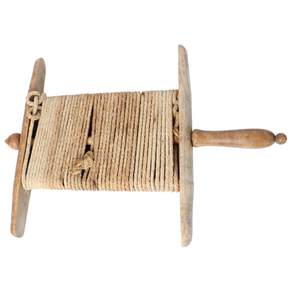 Antique Wooden Reel with Rope – 19th Century