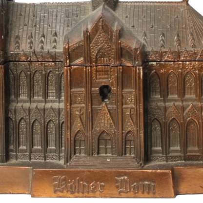 Miniature Cologne Cathedral – Metal Decorative Box (circa 1900–1930)