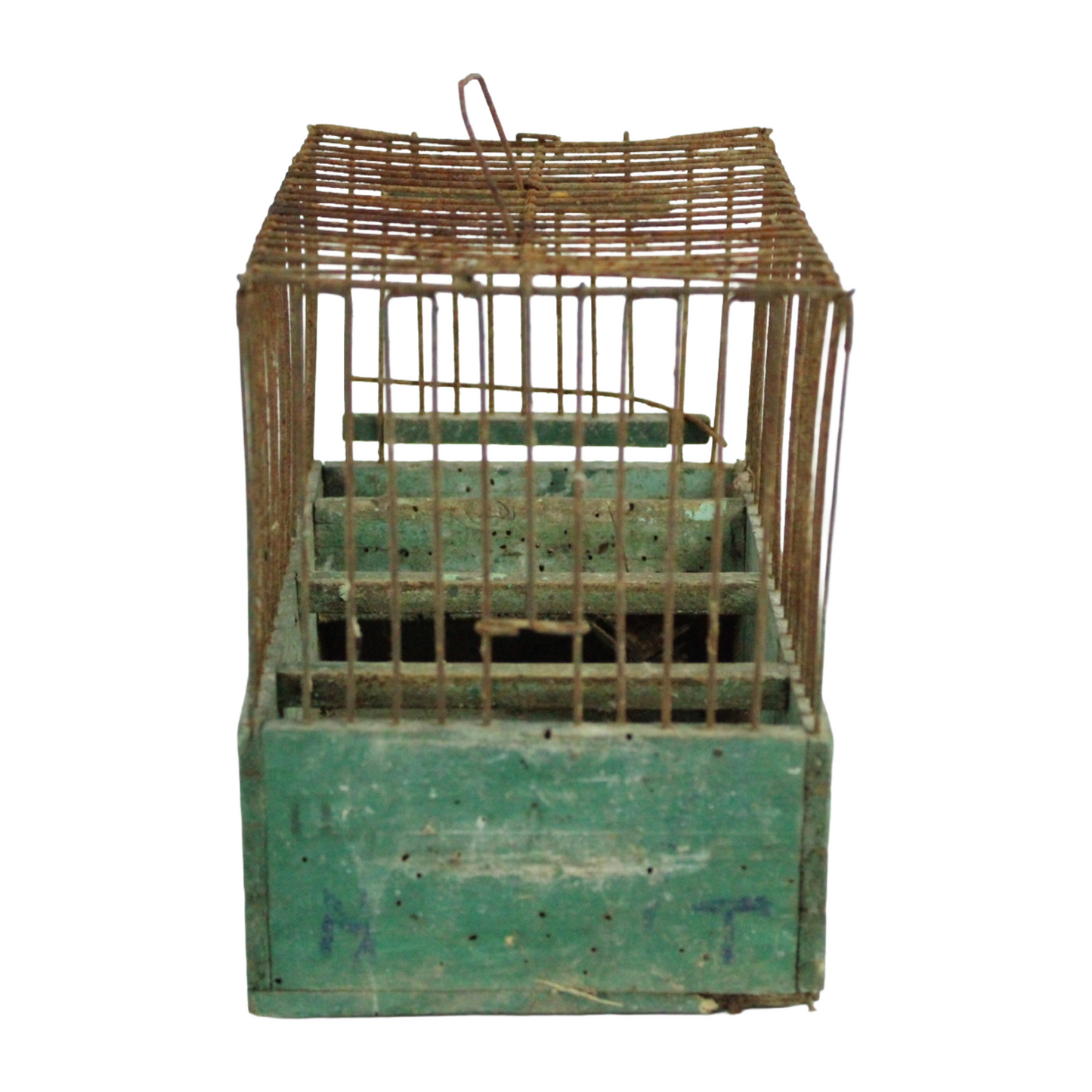 Antique Wooden Bird Cage / Transport Crate – Rustic Farm Object (ca. 1900–1950)