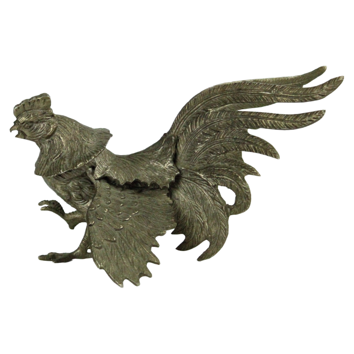 Pair of Mid-Century Bronze / Brass Rooster Sculptures – Standing & Dynamic Model (c. 1950–1975)