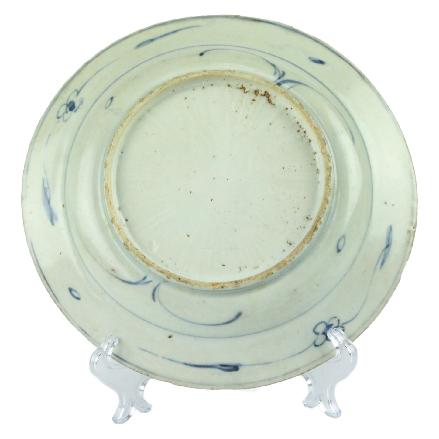 Antique Chinese Blue & White Porcelain Plate – Late Ming Dynasty (Wanli Period, 16th–17th Century)