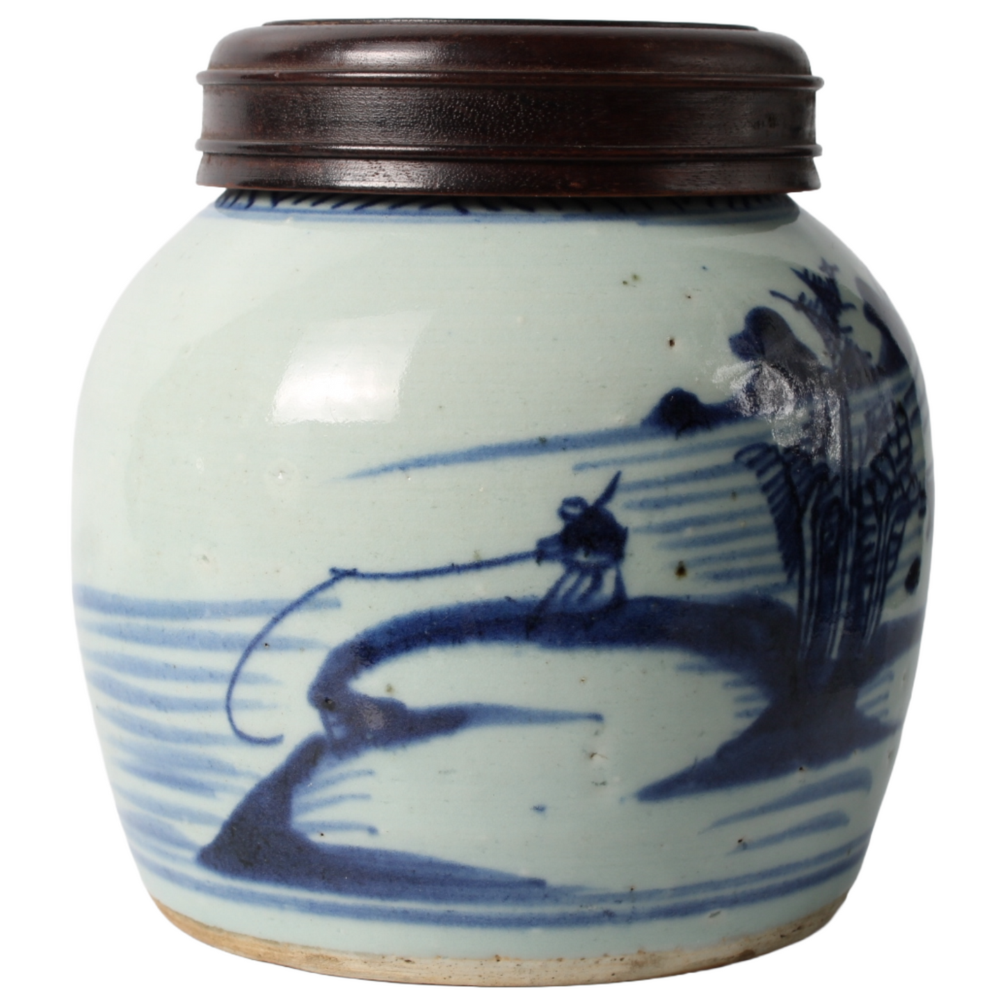 Chinese Porcelain Moon Vase (Bianhu) with Dragon Decoration – 20th Century