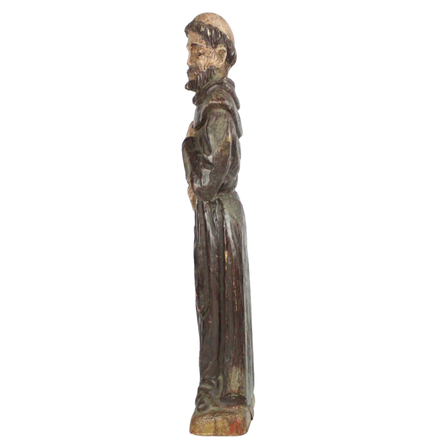 Carved Wooden Statue of a Franciscan Saint – Early to Mid 20th Century (c. 1920–1950)