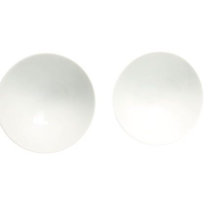 Set van 2 Japanse porseleinen Tayo-kommen – Asanoha-patroon (ca. 1950–1970)