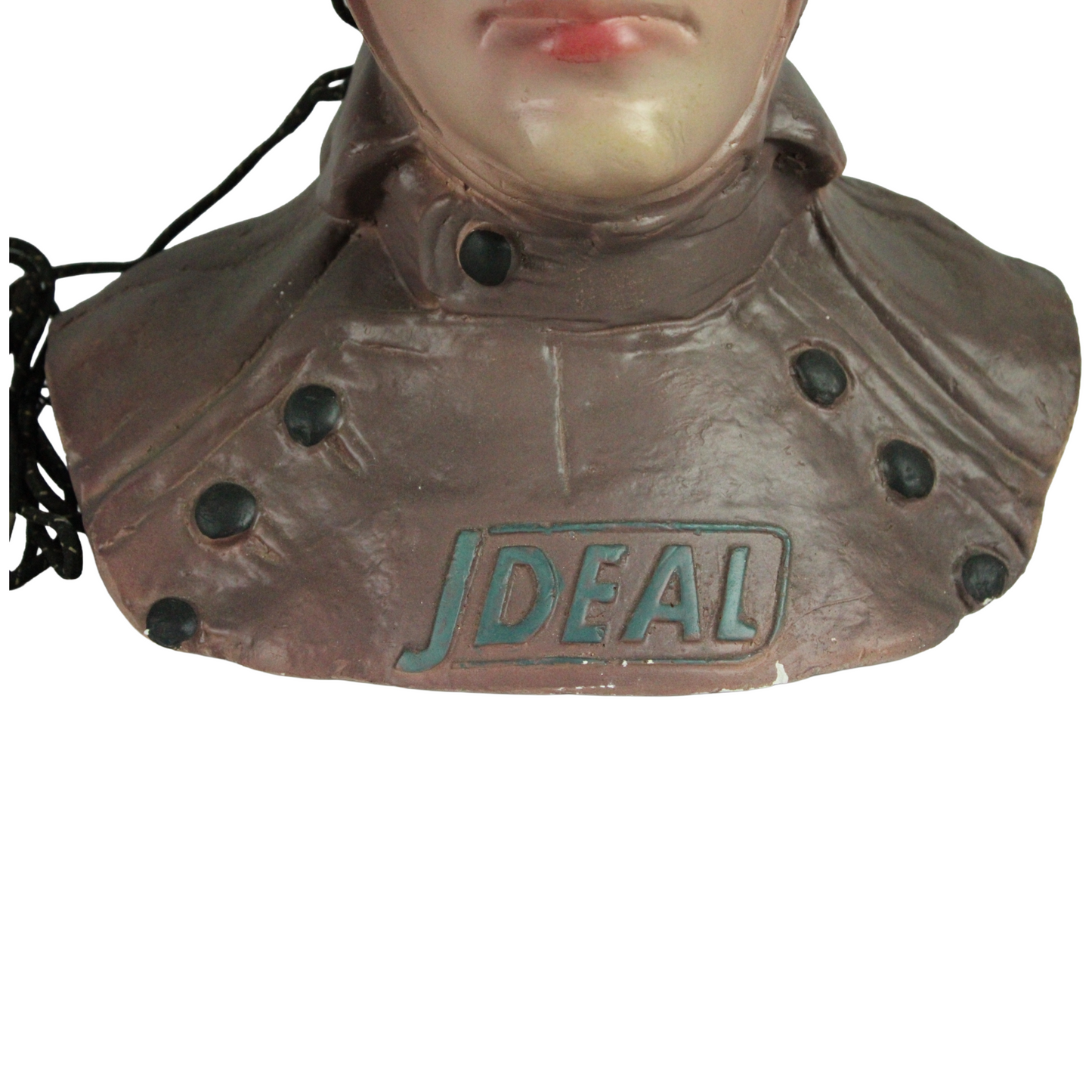 Vintage Head Display with Headphones – “J. Deal” Demonstration Model (ca. 1930–1960)