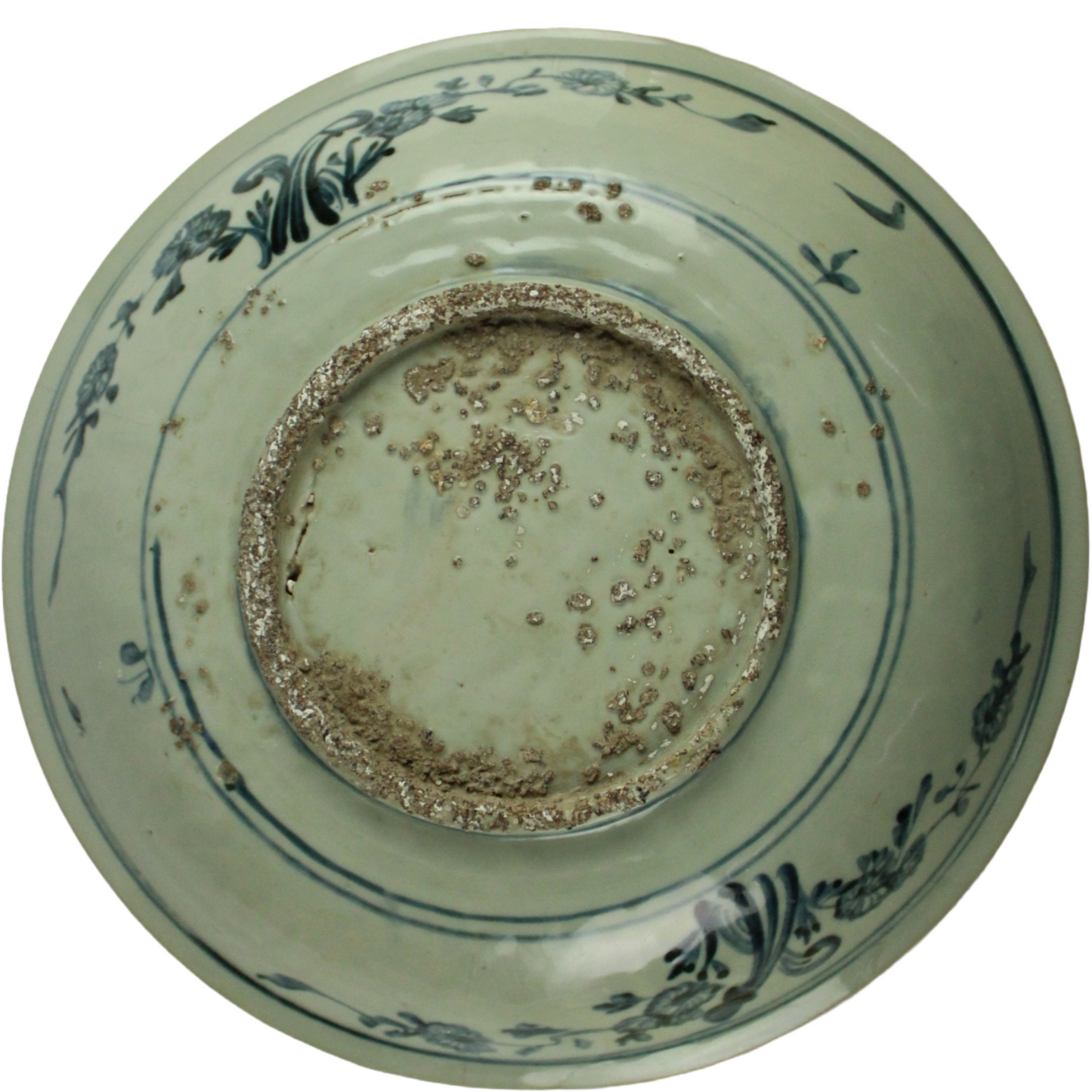 Chinese Blue & White Porcelain Plate – Shipwreck Find (Qing Dynasty, 18th Century)