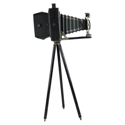 Antique Bellows Camera on Tripod – Field Camera (ca. 1900–1930)