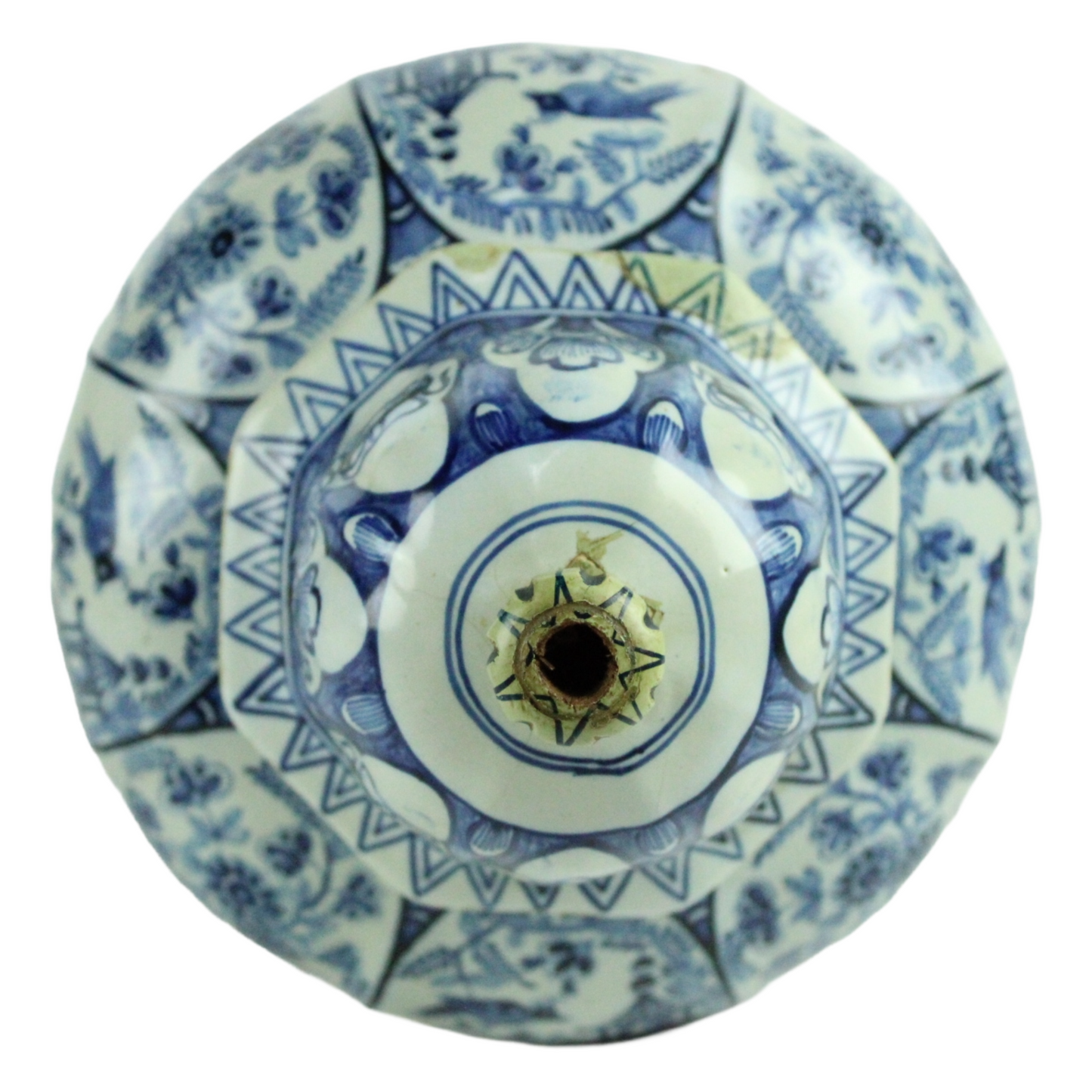Antique Delft Blue Lidded Vase / Ginger Jar – Chinoiserie Style (ca. 1720–1780)