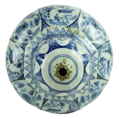 Antique Delft Blue Lidded Vase / Ginger Jar – Chinoiserie Style (ca. 1720–1780)